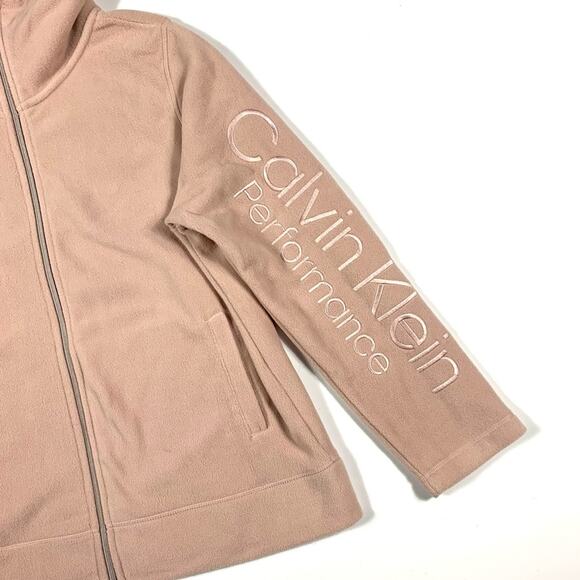 Calvin Klein Performance Mauve Zipup Fleece with Pockets - Picture 2 of 12